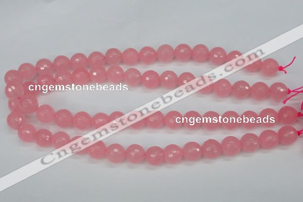 CCN1854 15 inches 12mm faceted round candy jade beads wholesale