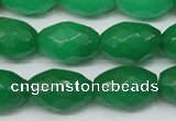 CCN186 15.5 inches 13*18mm faceted rice candy jade beads