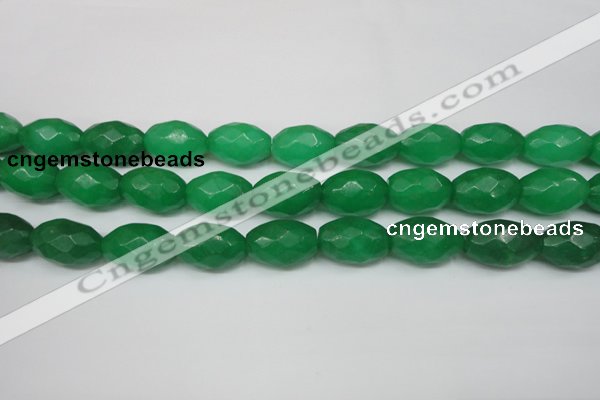 CCN186 15.5 inches 13*18mm faceted rice candy jade beads