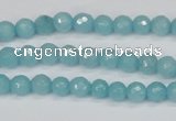 CCN1860 15 inches 4mm faceted round candy jade beads wholesale