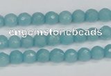 CCN1861 15 inches 6mm faceted round candy jade beads wholesale