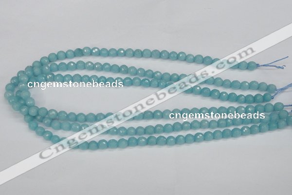 CCN1861 15 inches 6mm faceted round candy jade beads wholesale