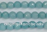 CCN1862 15 inches 8mm faceted round candy jade beads wholesale