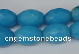 CCN187 15.5 inches 13*18mm faceted rice candy jade beads