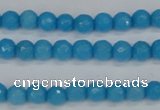 CCN1871 15 inches 6mm faceted round candy jade beads wholesale