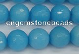 CCN1875 15 inches 14mm faceted round candy jade beads wholesale