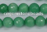 CCN1884 15 inches 12mm faceted round candy jade beads wholesale