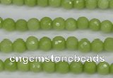 CCN1900 15 inches 4mm faceted round candy jade beads wholesale