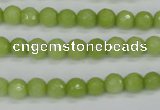 CCN1901 15 inches 6mm faceted round candy jade beads wholesale