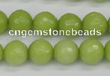 CCN1904 15 inches 12mm faceted round candy jade beads wholesale