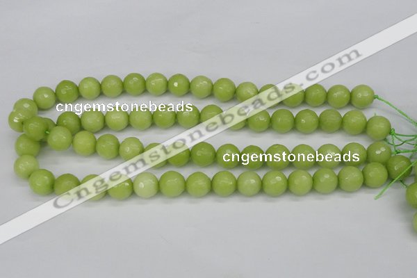 CCN1904 15 inches 12mm faceted round candy jade beads wholesale