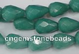 CCN193 15.5 inches 10*14mm faceted teardrop candy jade beads