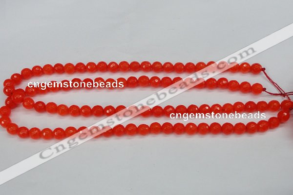 CCN1951 15 inches 6mm faceted round candy jade beads wholesale