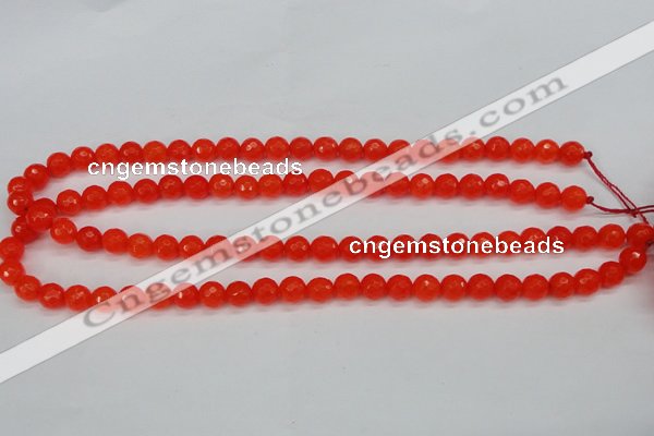 CCN1952 15 inches 8mm faceted round candy jade beads wholesale