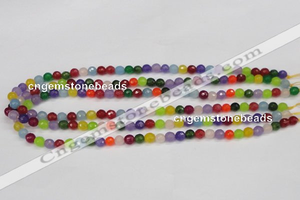 CCN1981 15 inches 6mm faceted round candy jade beads wholesale