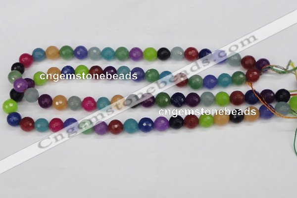 CCN1983 15 inches 10mm faceted round candy jade beads wholesale