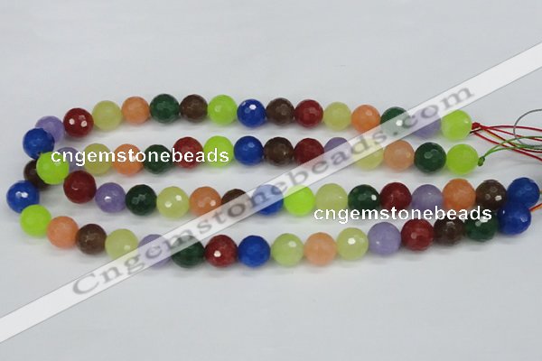 CCN1984 15 inches 12mm faceted round candy jade beads wholesale