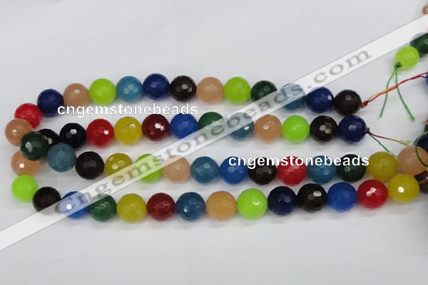 CCN1985 15 inches 14mm faceted round candy jade beads wholesale