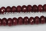 CCN1991 15 inches 6*10mm faceted rondelle candy jade beads wholesale