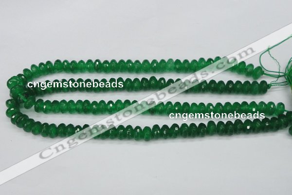 CCN1998 15 inches 6*10mm faceted rondelle candy jade beads wholesale