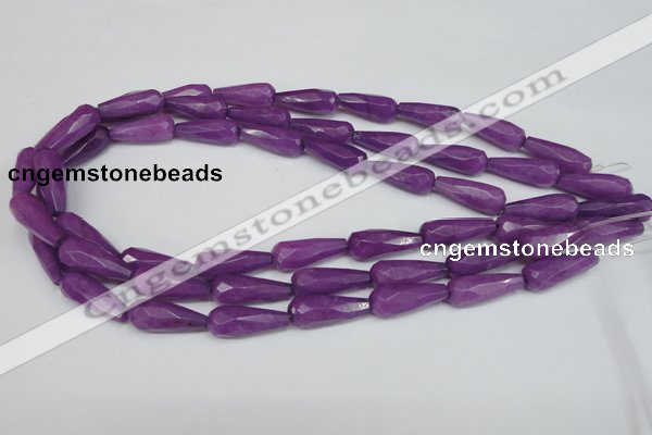 CCN200 15.5 inches 9*22mm faceted teardrop candy jade beads