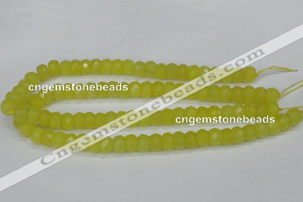 CCN2006 15 inches 8*12mm faceted rondelle candy jade beads wholesale