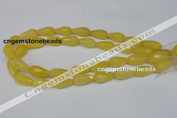 CCN202 15.5 inches 12*22mm faceted teardrop candy jade beads