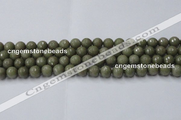 CCN2026 15 inches 12mm faceted round candy jade beads wholesale