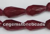 CCN203 15.5 inches 12*22mm faceted teardrop candy jade beads