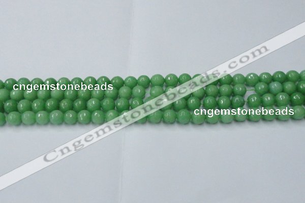CCN2030 15 inches 6mm faceted round candy jade beads wholesale