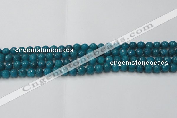 CCN2044 15 inches 6mm faceted round candy jade beads wholesale