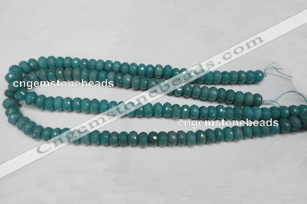 CCN2102 15.5 inches 6*10mm faceted rondelle candy jade beads