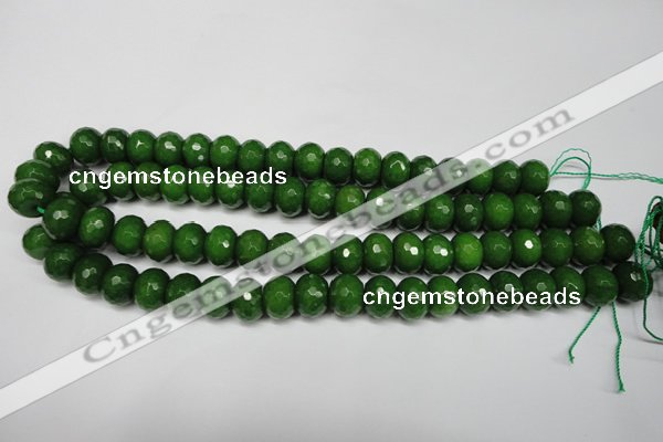 CCN2109 15.5 inches 8*12mm faceted rondelle candy jade beads