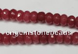 CCN2126 15.5 inches 5*8mm faceted rondelle candy jade beads