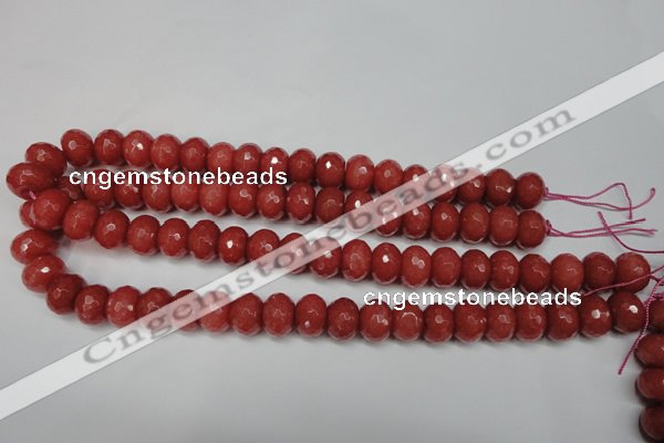 CCN2128 15.5 inches 8*12mm faceted rondelle candy jade beads