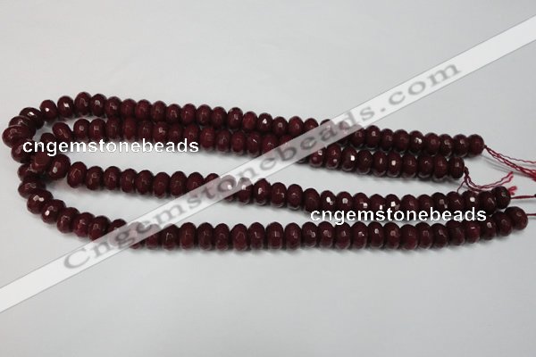 CCN2134 15.5 inches 6*10mm faceted rondelle candy jade beads
