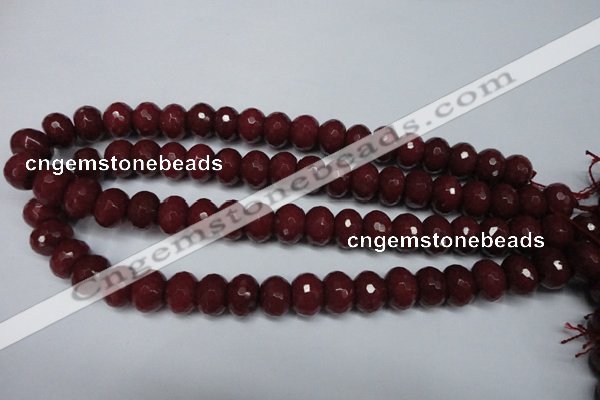 CCN2136 15.5 inches 10*14mm faceted rondelle candy jade beads