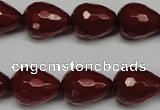 CCN2141 15.5 inches 12*16mm faceted teardrop candy jade beads