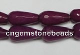 CCN2148 15.5 inches 10*20mm faceted teardrop candy jade beads