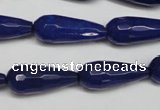 CCN2152 15.5 inches 10*25mm faceted teardrop candy jade beads