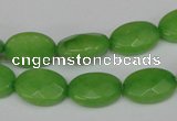 CCN216 15.5 inches 10*14mm faceted oval candy jade beads