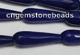 CCN2161 15.5 inches 10*30mm faceted teardrop candy jade beads