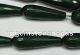 CCN2163 15.5 inches 10*30mm faceted teardrop candy jade beads