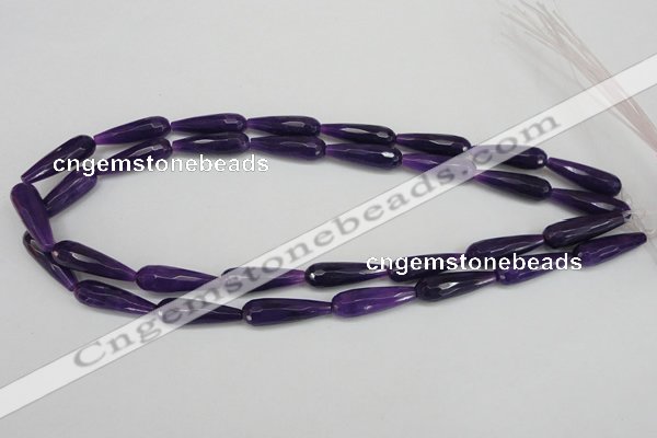 CCN2171 15.5 inches 8*25mm faceted teardrop candy jade beads