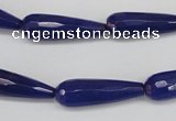 CCN2172 15.5 inches 8*25mm faceted teardrop candy jade beads