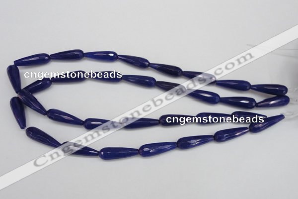 CCN2172 15.5 inches 8*25mm faceted teardrop candy jade beads