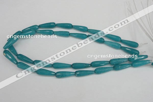 CCN2173 15.5 inches 8*25mm faceted teardrop candy jade beads