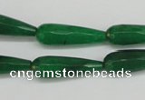 CCN2174 15.5 inches 8*25mm faceted teardrop candy jade beads