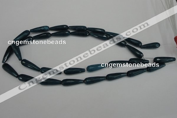 CCN2175 15.5 inches 8*25mm faceted teardrop candy jade beads