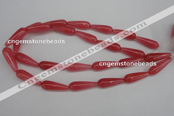 CCN2185 15.5 inches 10*30mm teardrop candy jade beads